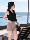 Set Áo Gile Black Basic Short