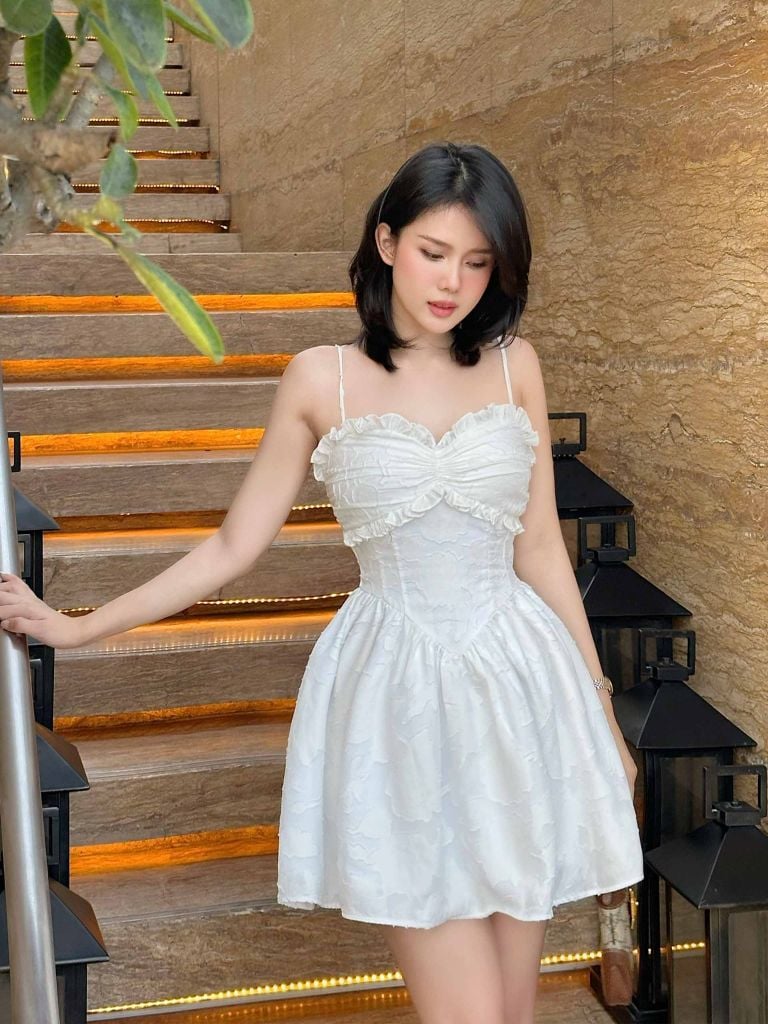  Đầm Ngắn Easy Pick Front Bow 