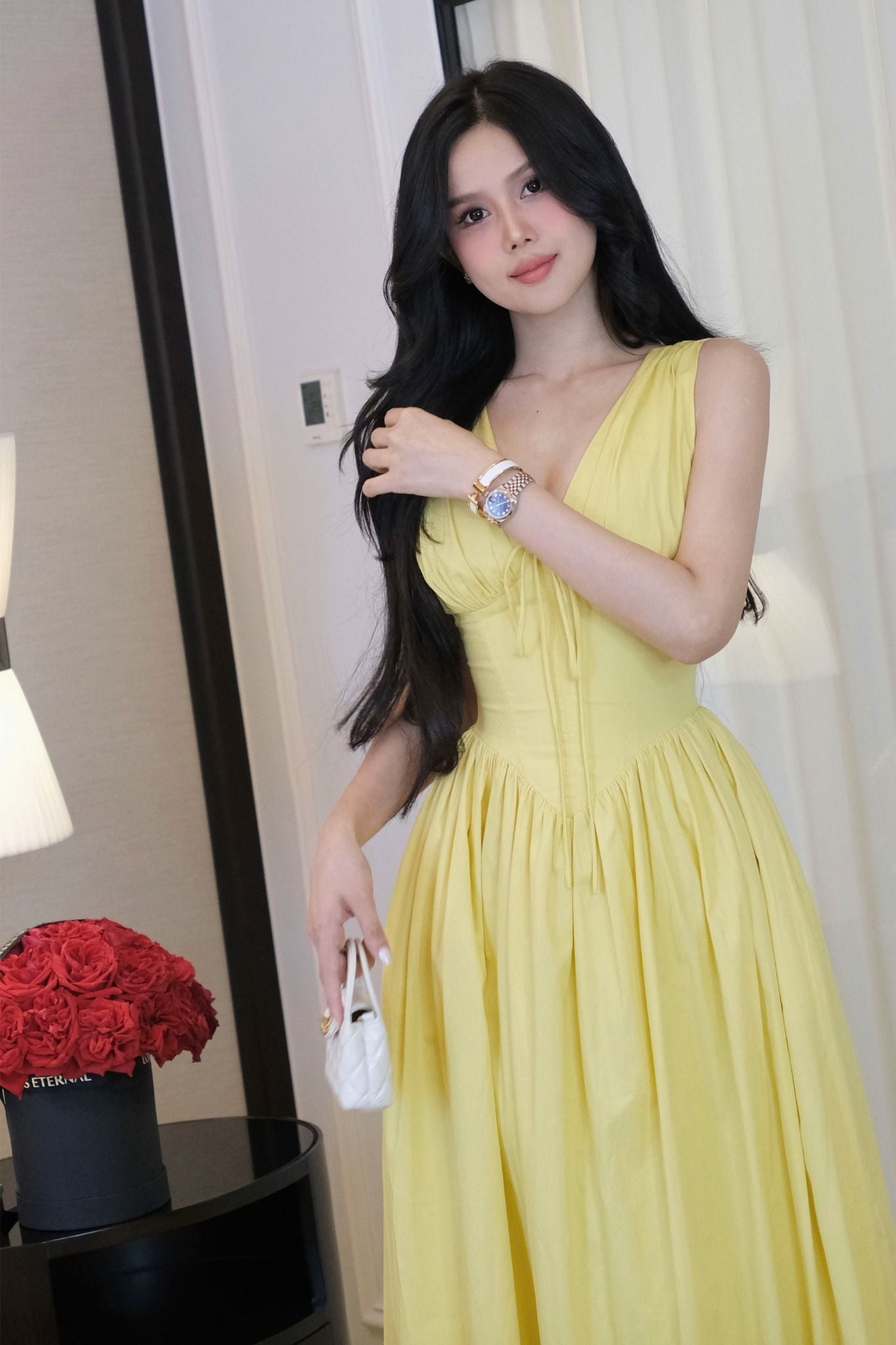 Đầm Dài Vneck Maxi Flowy