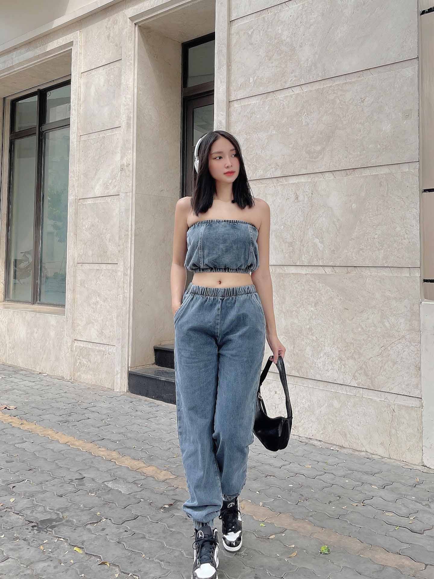 Set Jogger Denim Tube