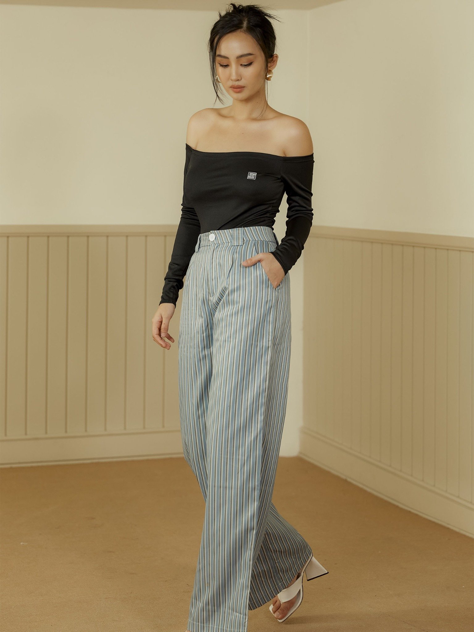 Quần Dài Wide Leg Basic