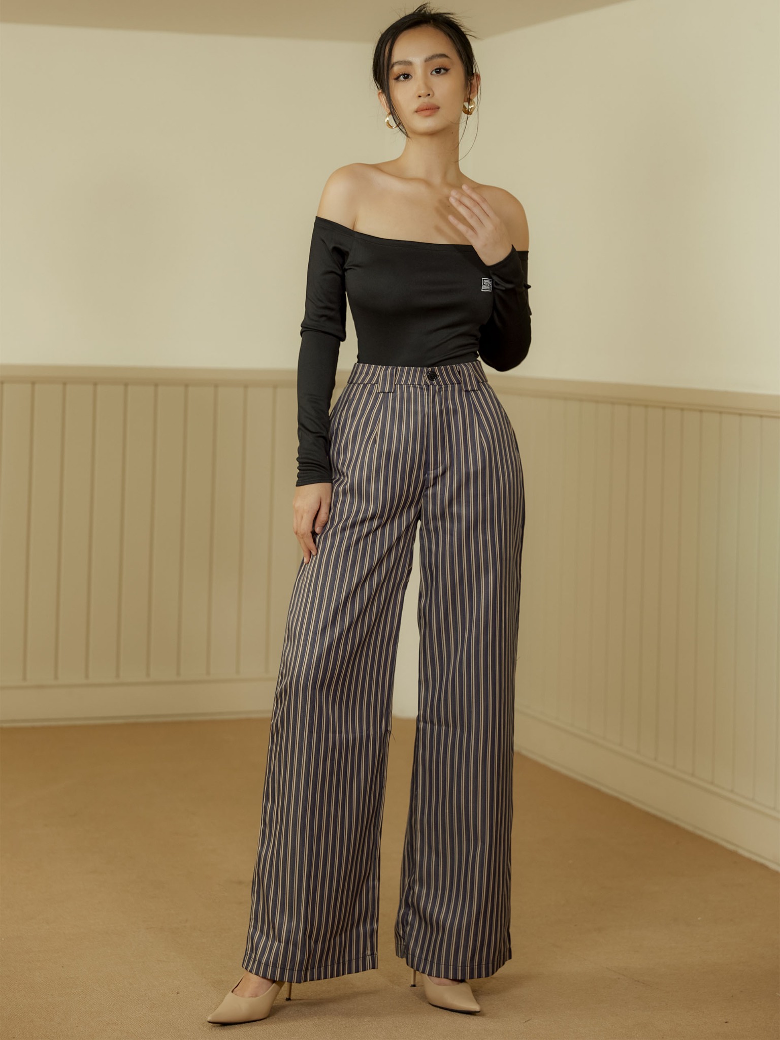 Quần Dài Wide Leg Basic