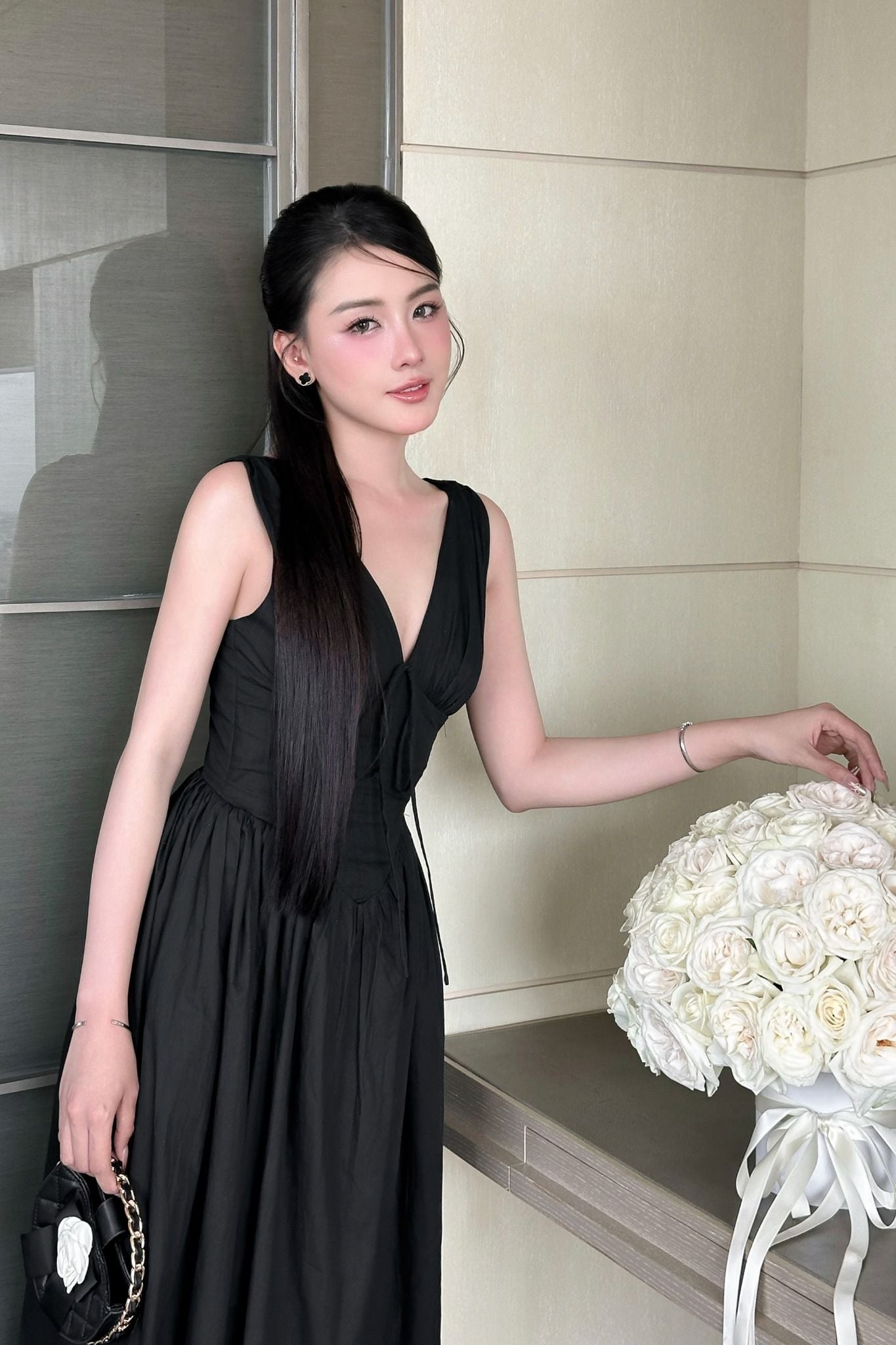 Đầm Dài Vneck Maxi Flowy
