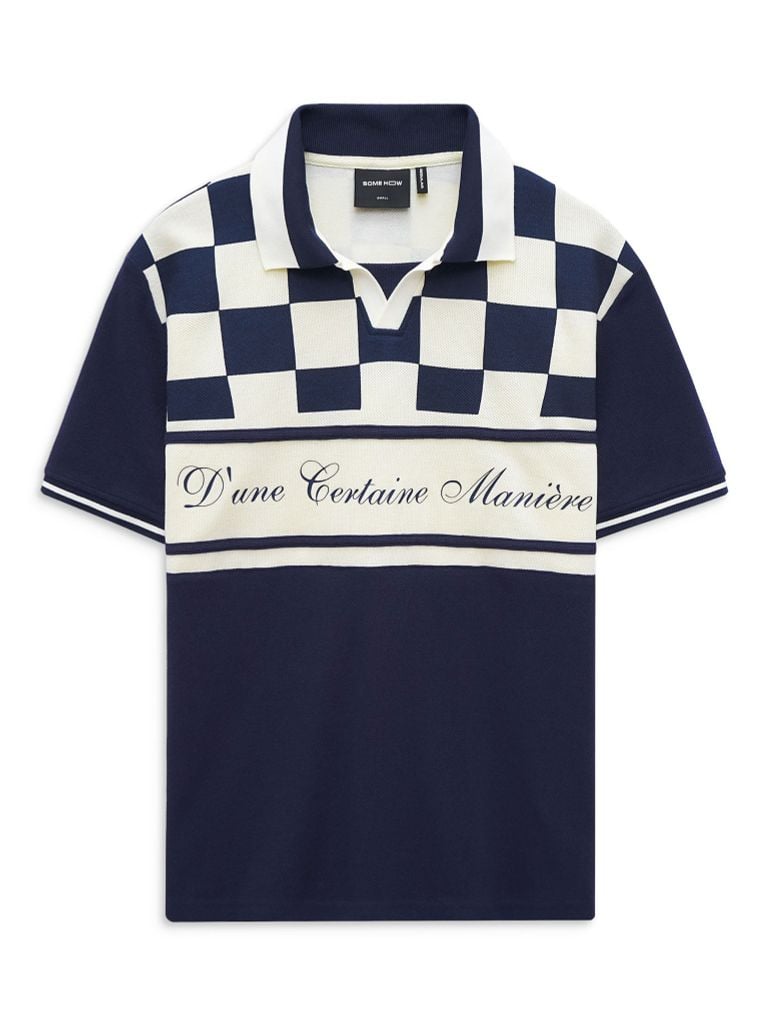  Áo Polo Blue Vani Checked Top 90s 