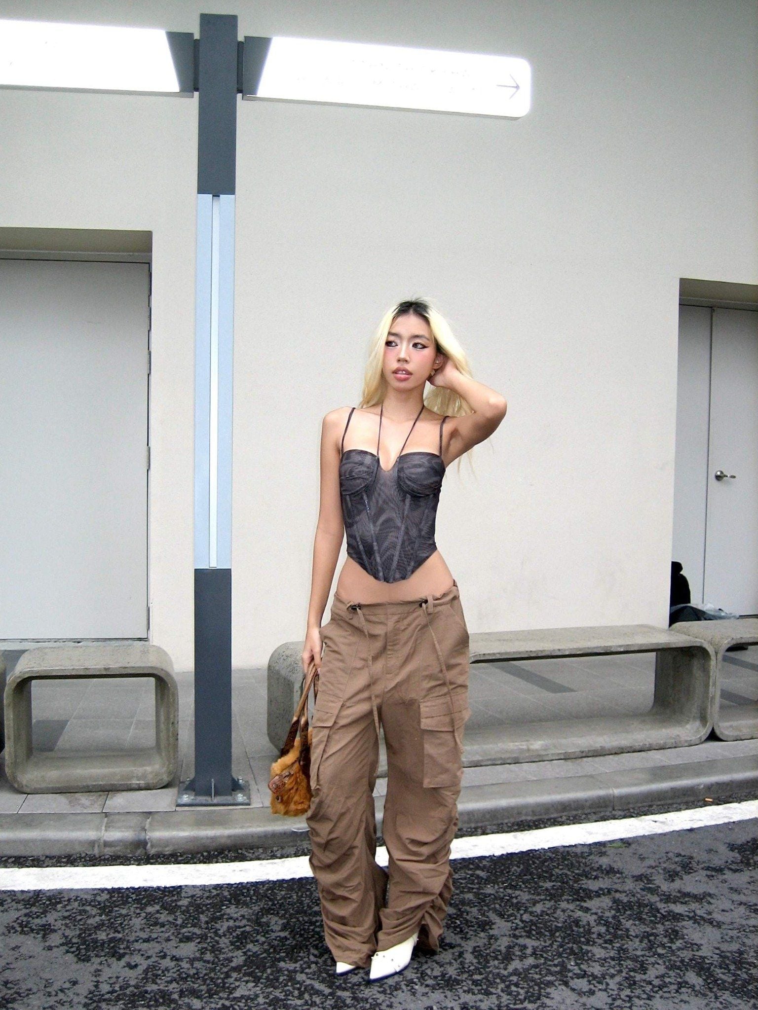  Quần Dài Ruffle Side Style 