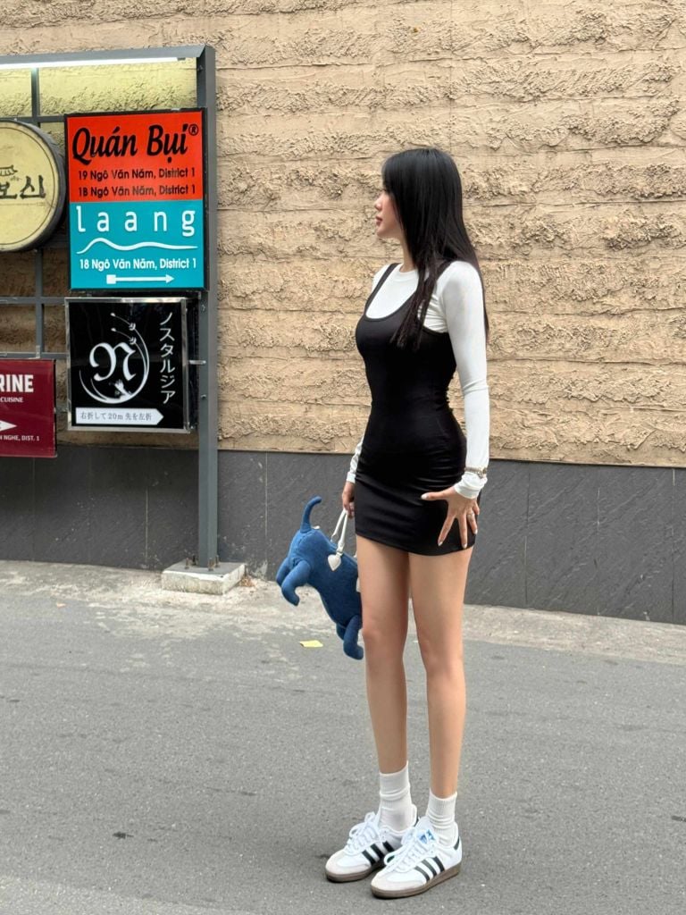  Set Long Sleeves T-shirt Strap Bodycon 