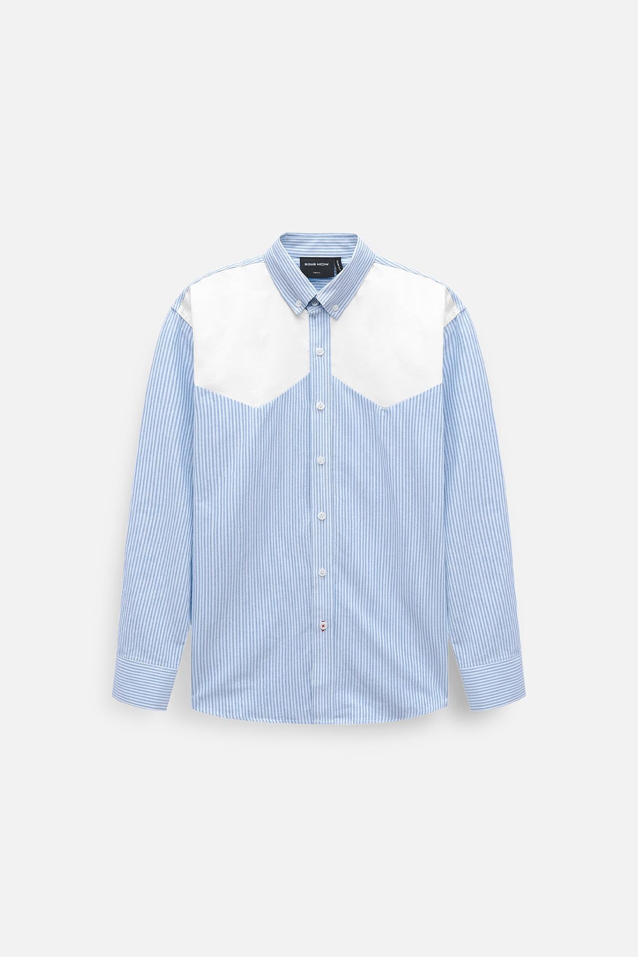 Áo Sơ Mi Upper White Blue Stripes
