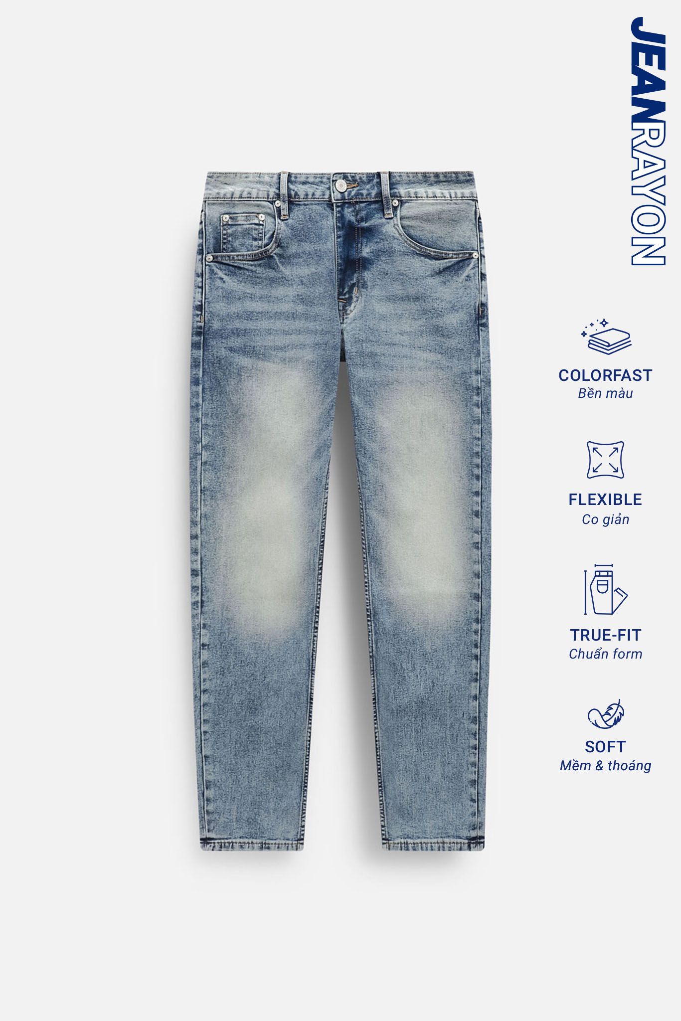 Quần Jean Rayon Slim Tue Distress