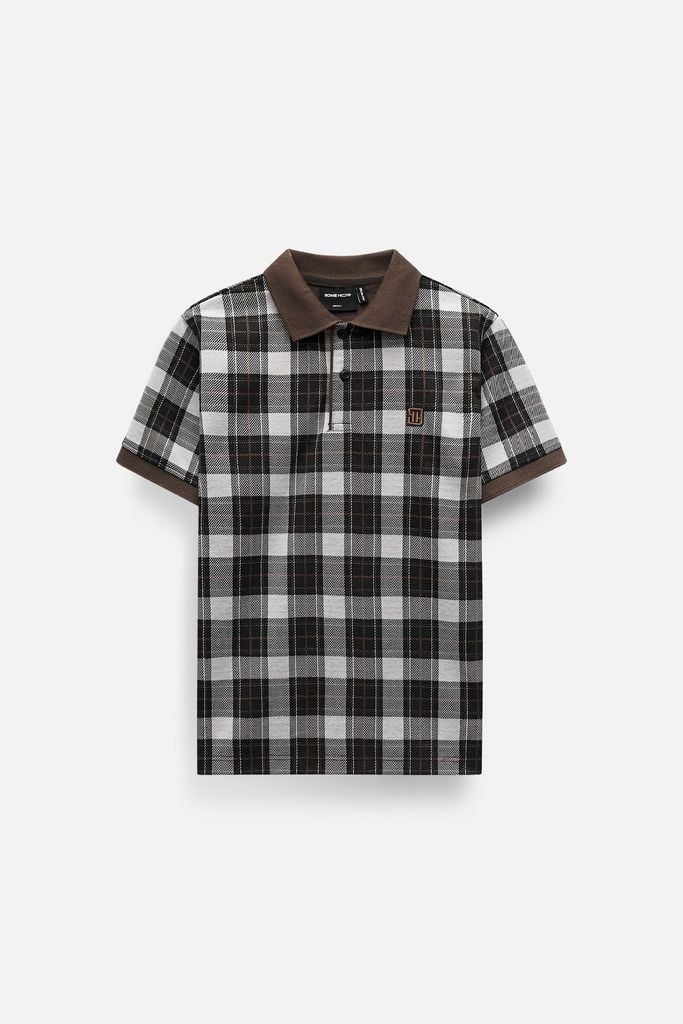  Áo Polo Brown Collar Check New Label 