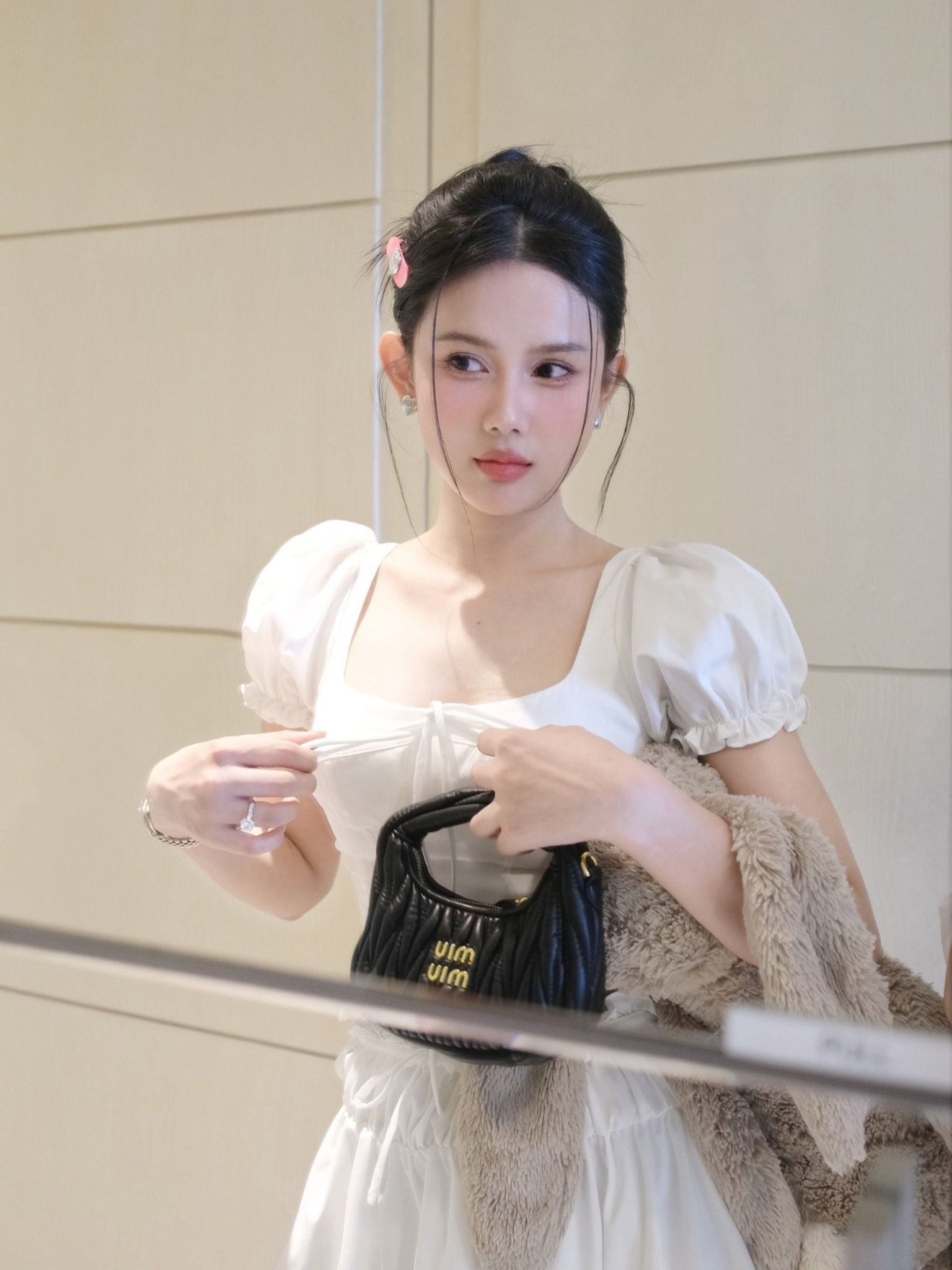 Set Pumpsleeve Top Short Skirt