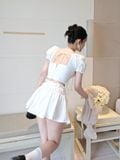 Set Pumpsleeve Top Short Skirt