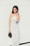 Đầm Dài Halter Split Charming