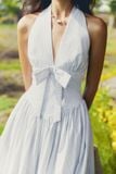 Đầm Dài Halter Frontbow Elegant