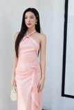 Đầm Dài Halter Split Charming