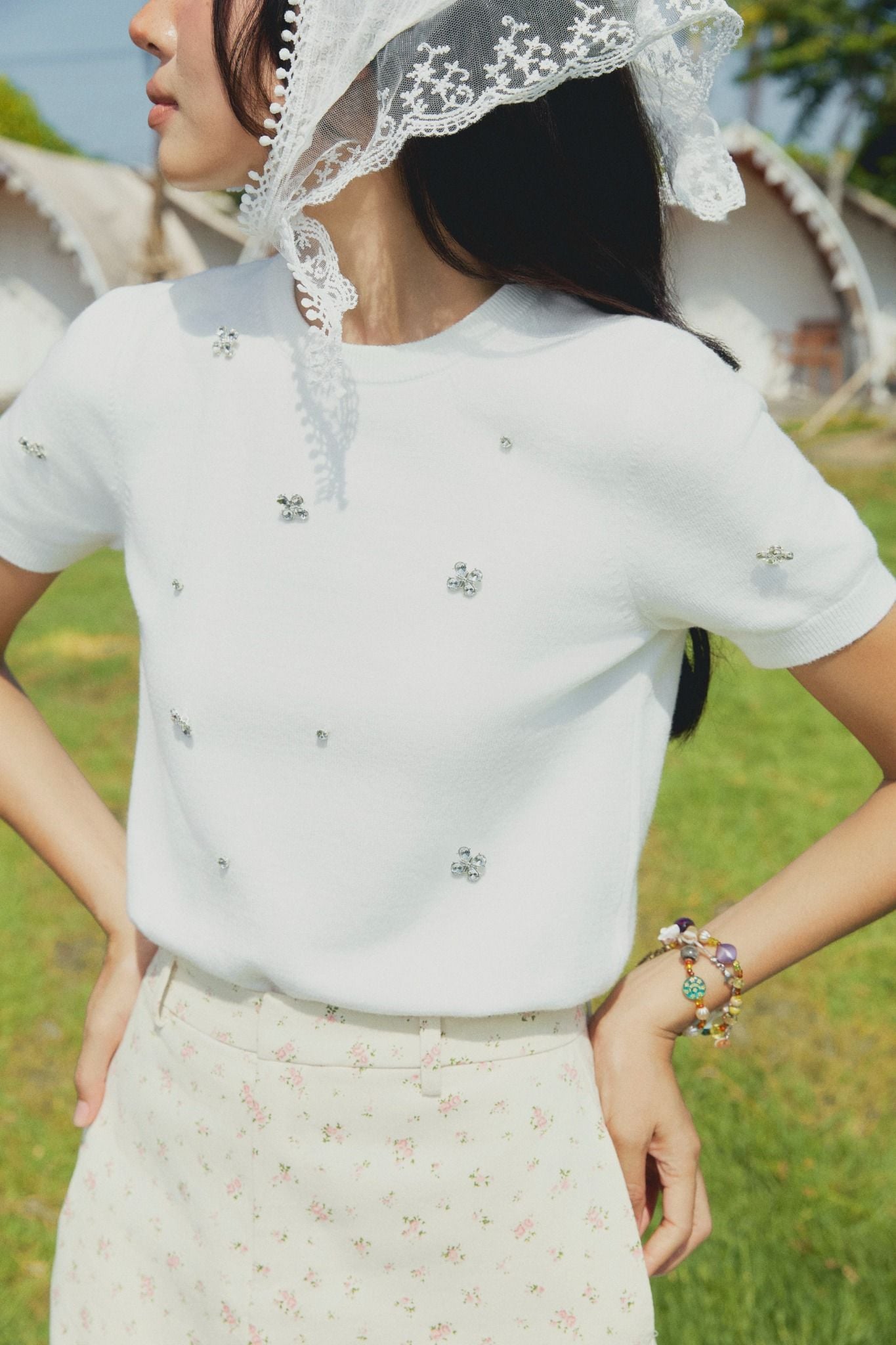 Áo Fine Sparkle Knit