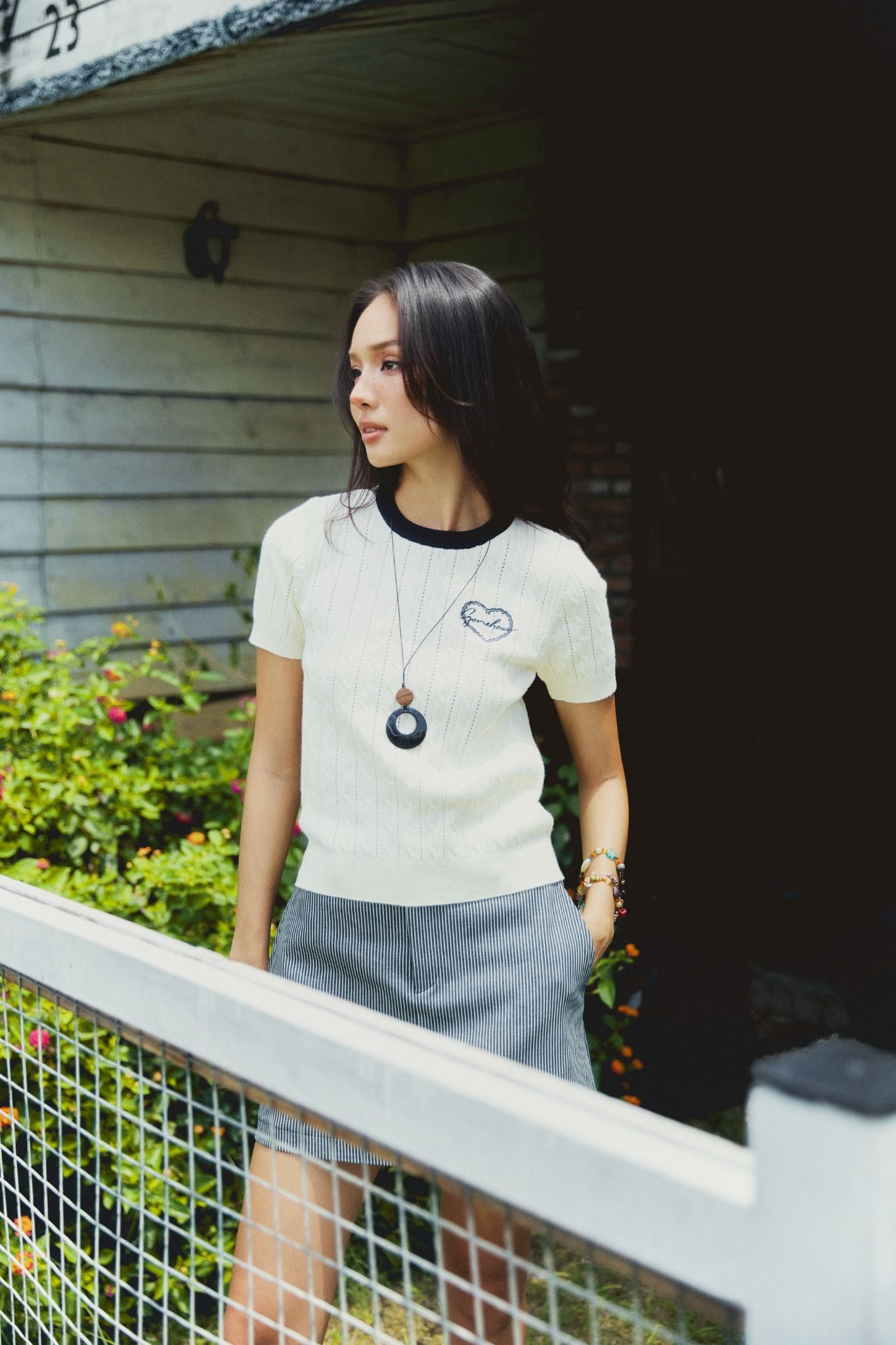 Áo Knit Blend Heart