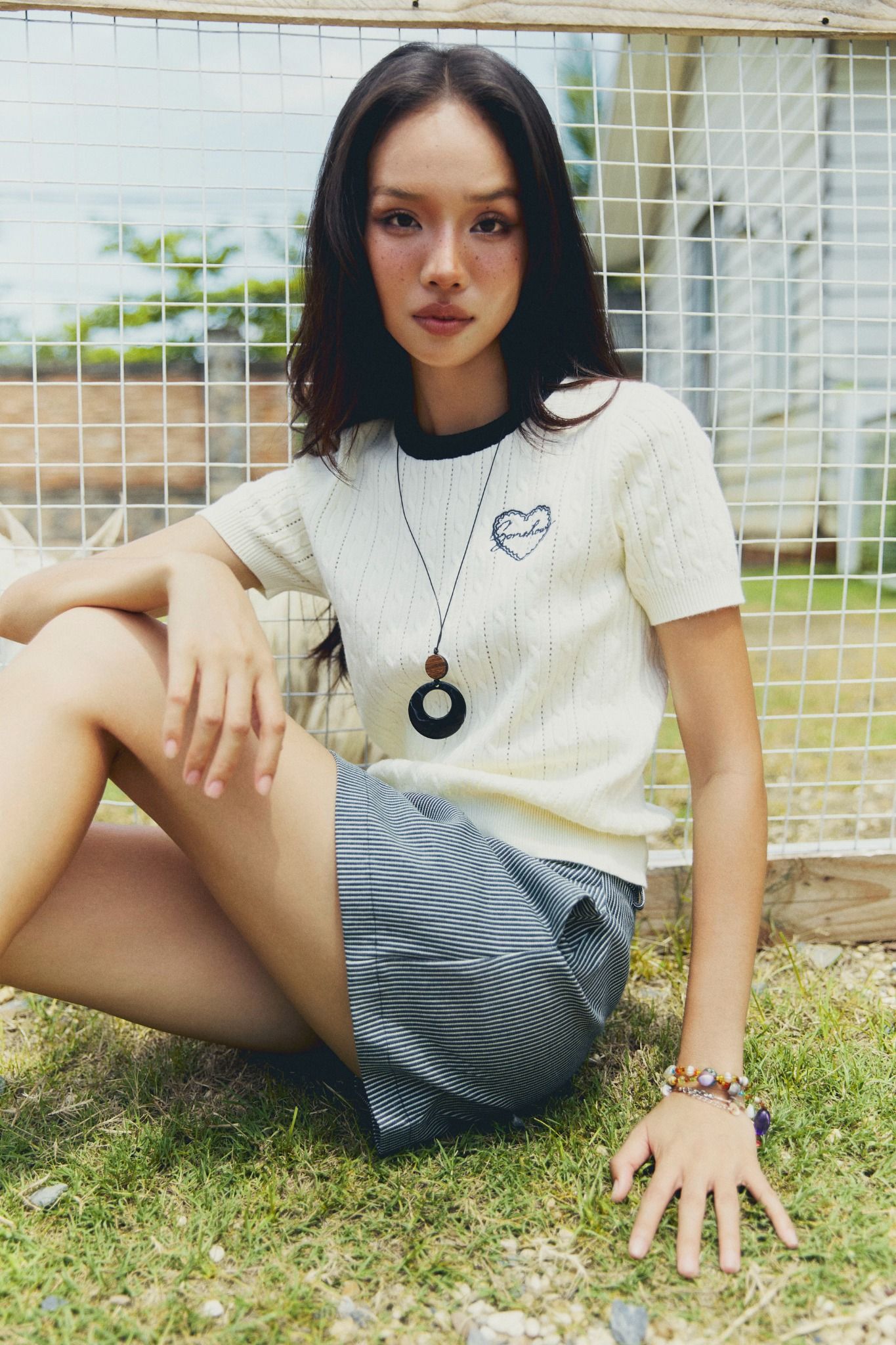 Áo Knit Blend Heart