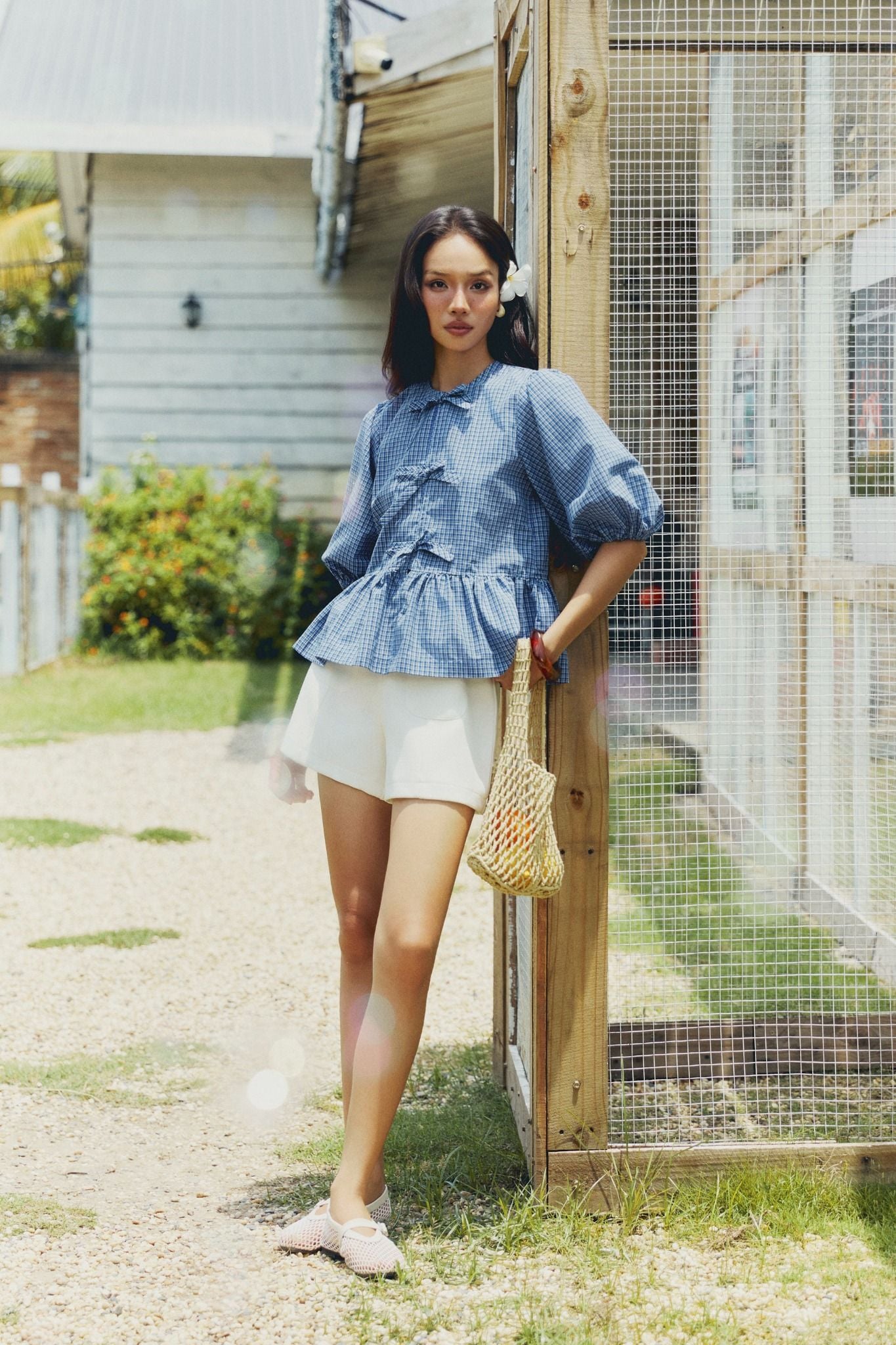 Áo Lantern Sleeve The Blue