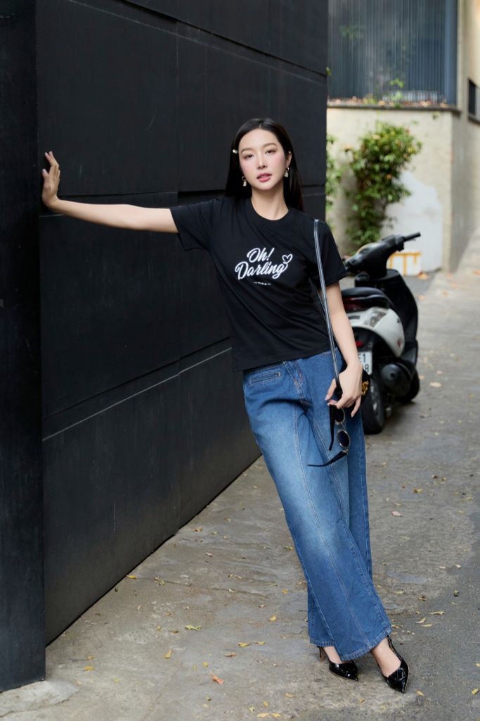  Quần Jean Bias Wide Legs 