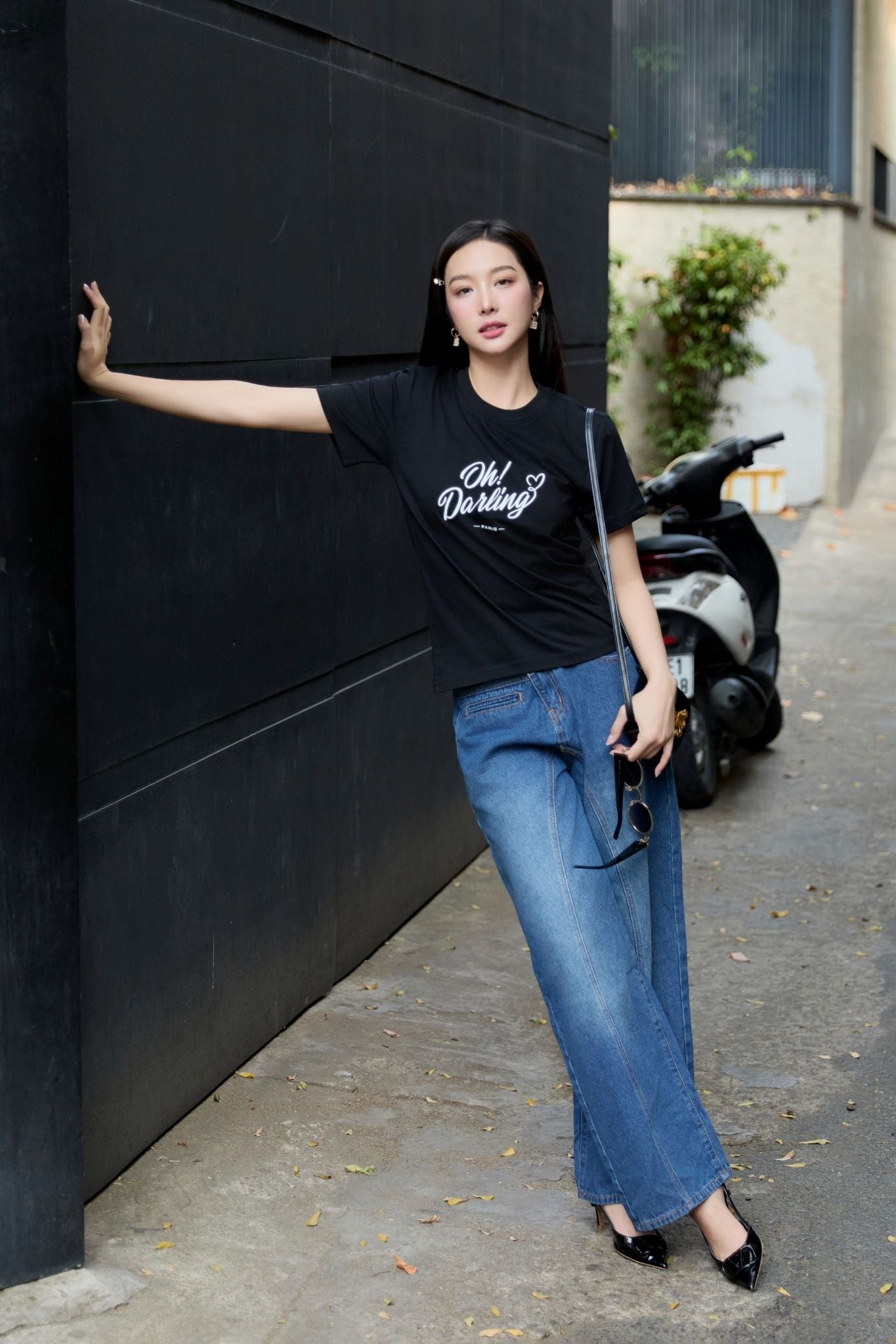 Quần Jean Bias Wide Legs