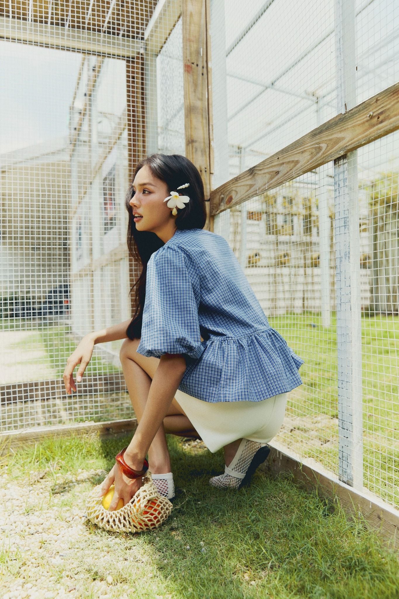 Áo Lantern Sleeve The Blue