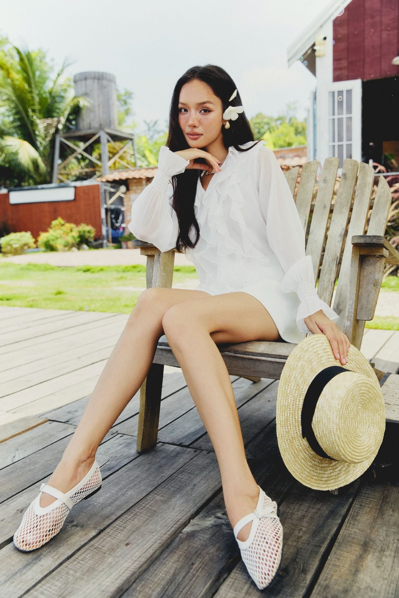 Áo Romantic Ruffle Blouse