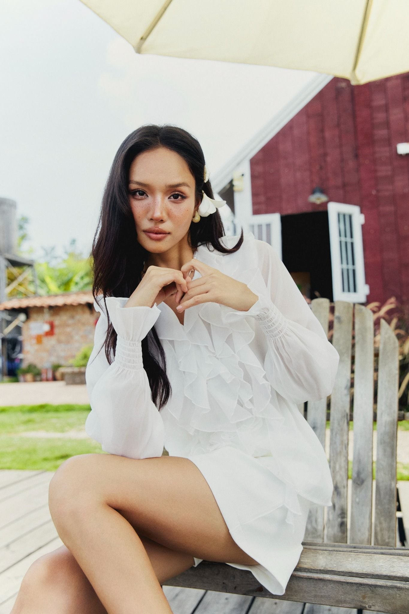 Áo Romantic Ruffle Blouse