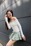 Đầm Ngắn OffShoul The Checked Skirt