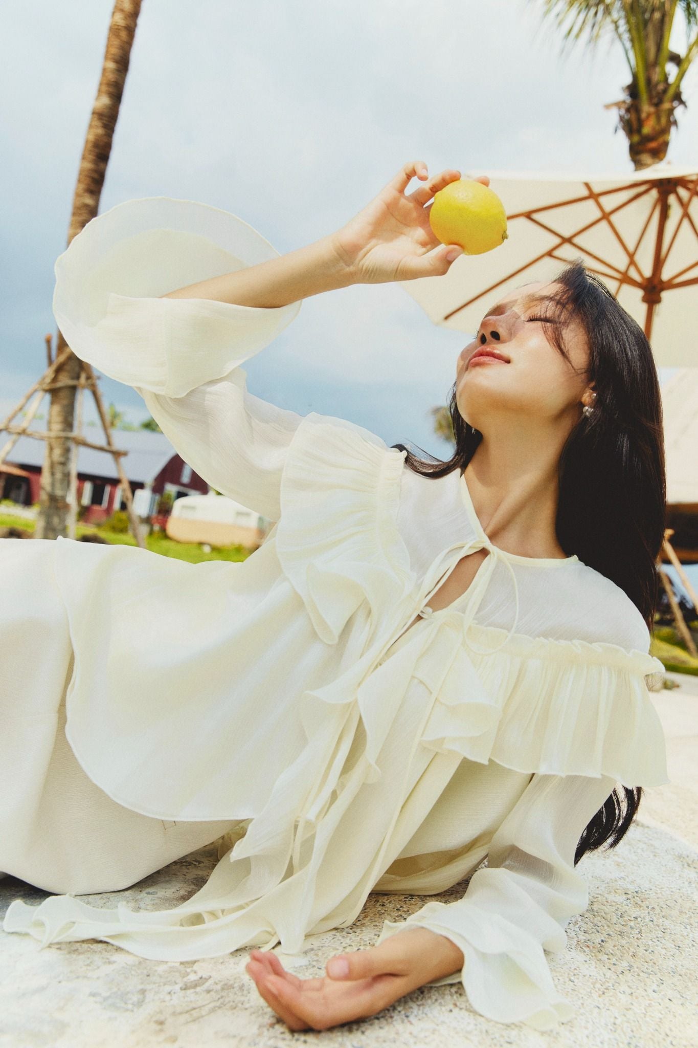 Áo Flowy Silk Layering