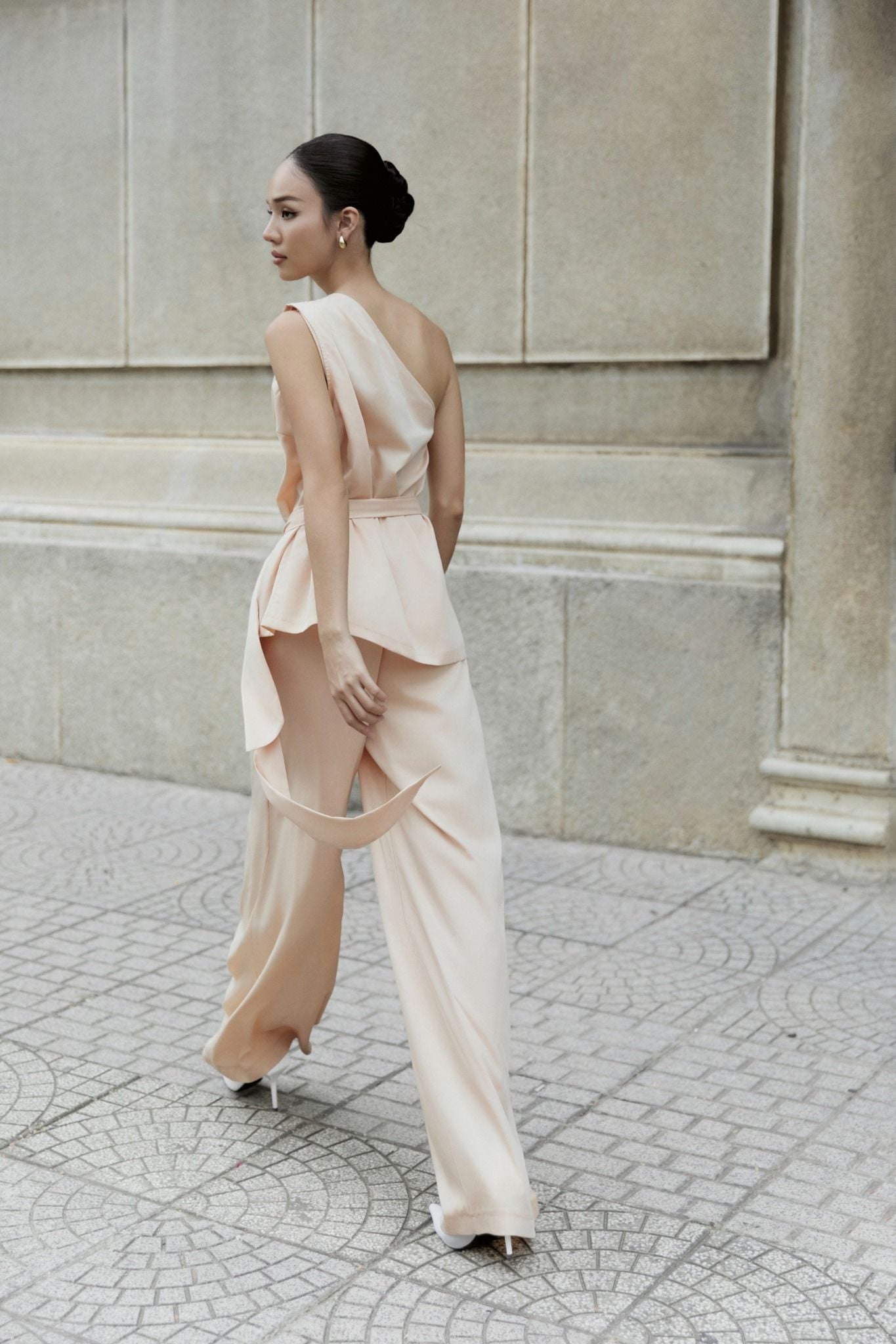 Set Áo One Shoulder Loose Pant