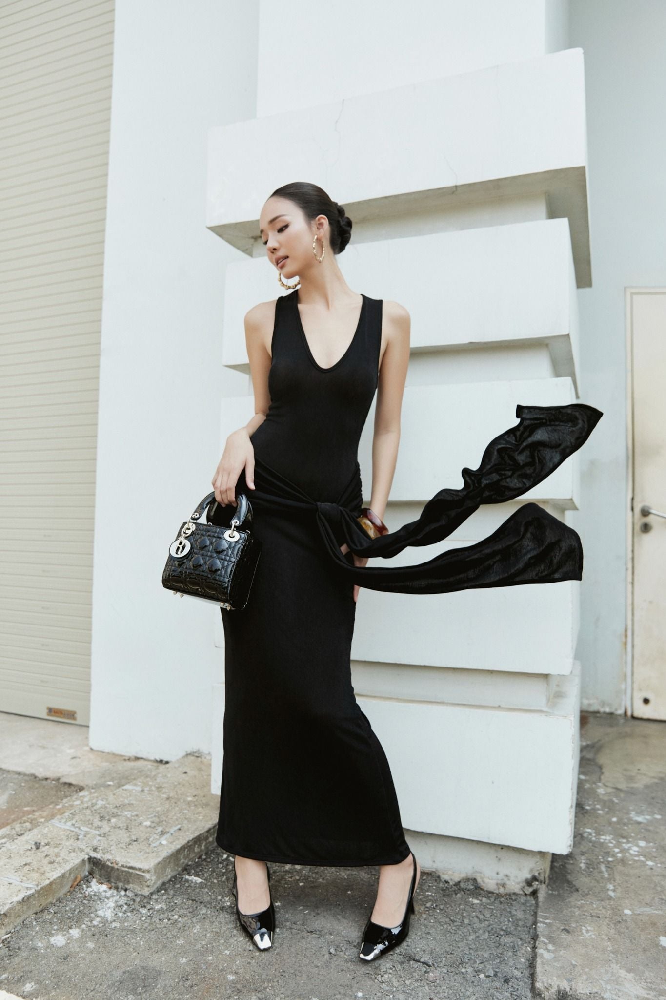 Đầm Dài Sleeveless Wrap Waist