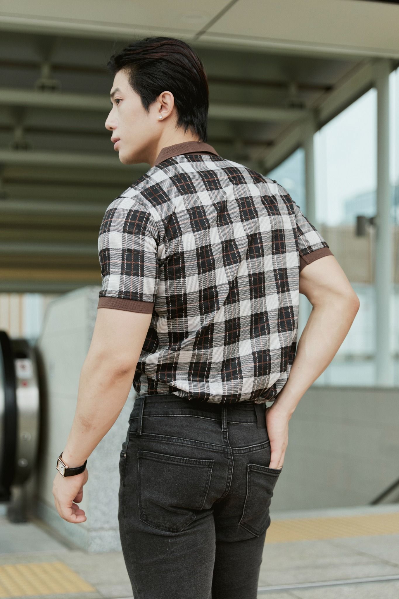 Quần Jean Rayon Slim Dark Gray