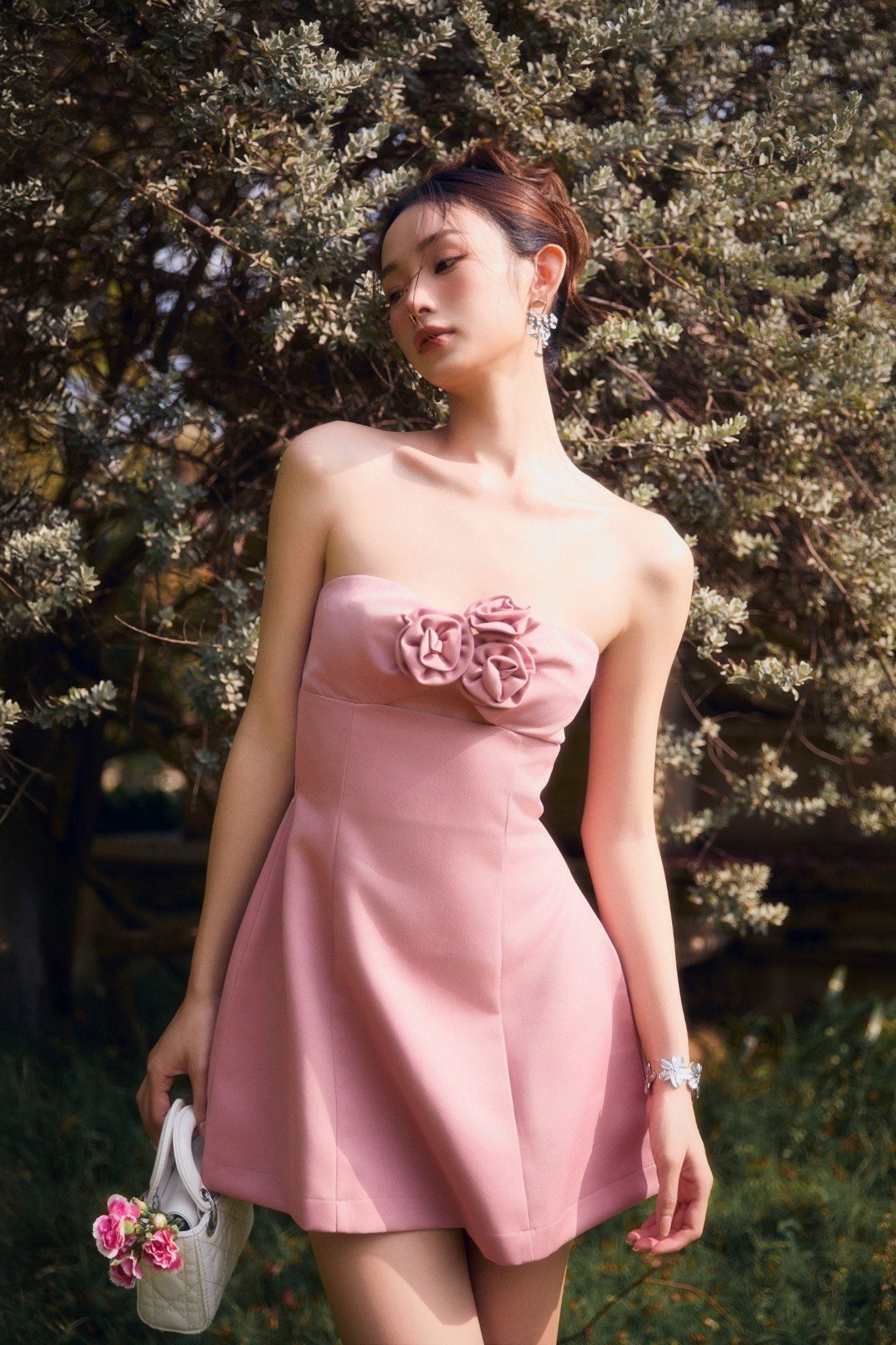  Đầm Ngắn 3 Flowers Bandeau 