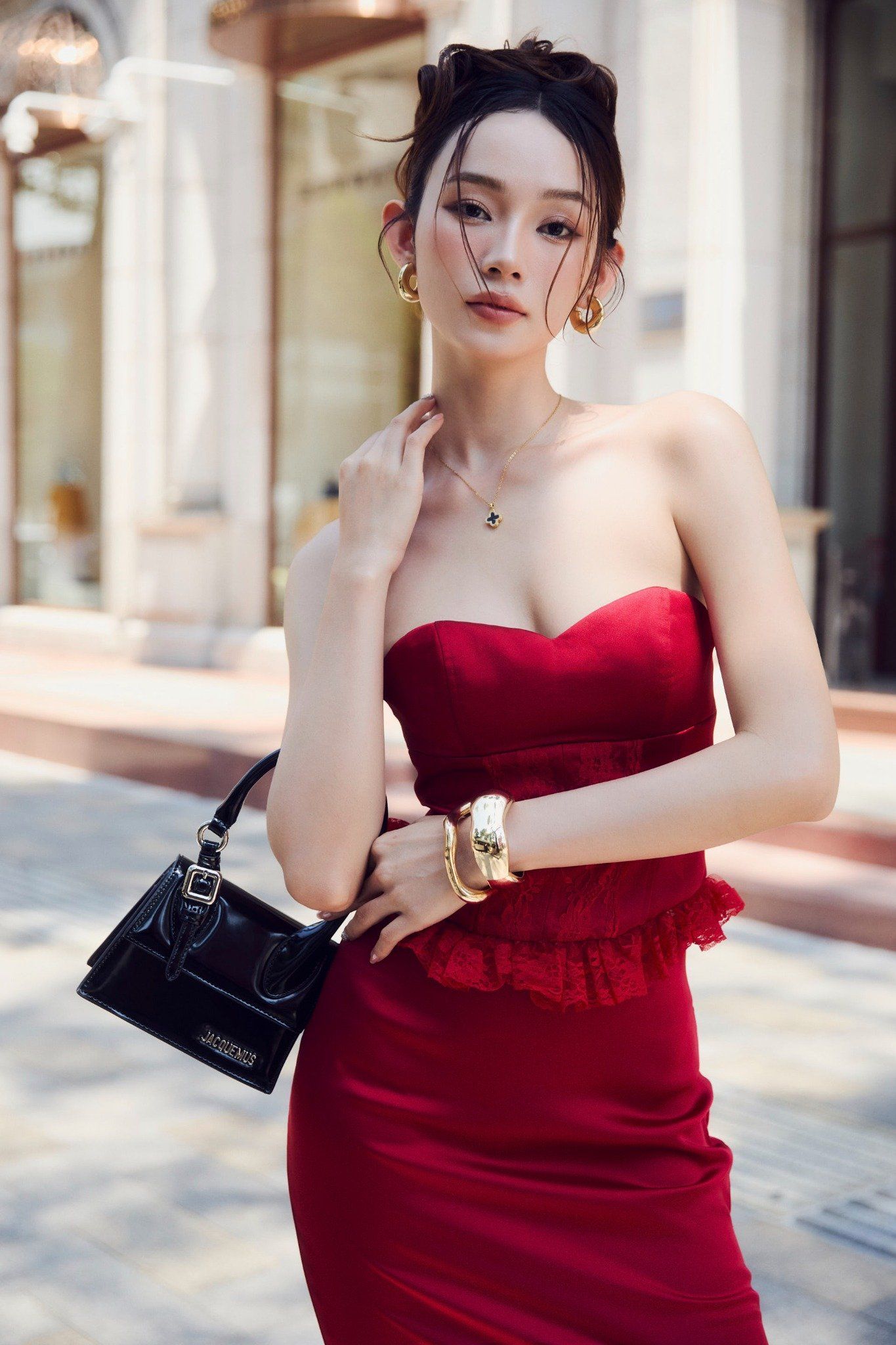 Set Tube Top With Long Thin Skirt
