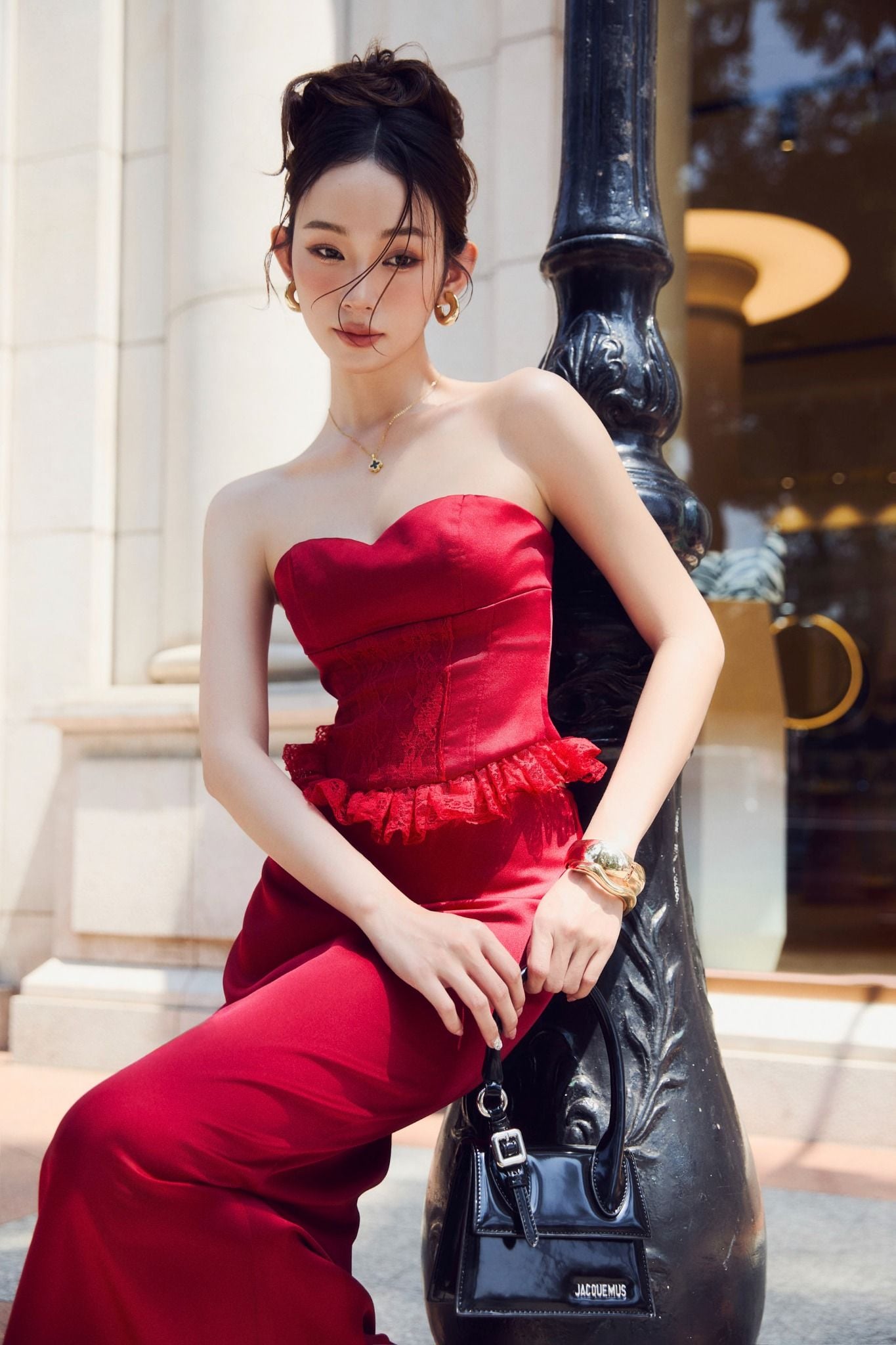Set Tube Top With Long Thin Skirt