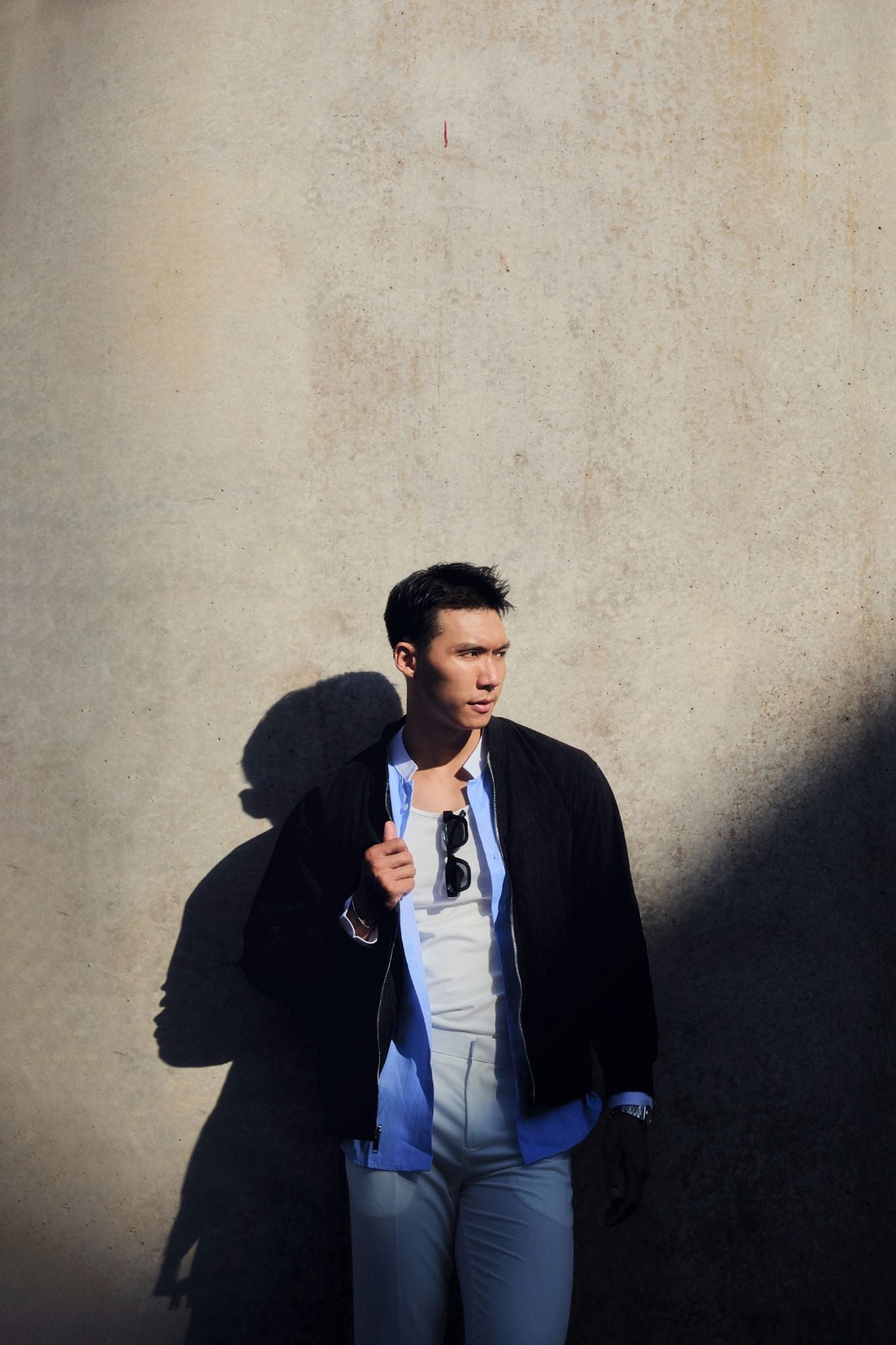 Áo Khoác Boxy Cord Beige Black