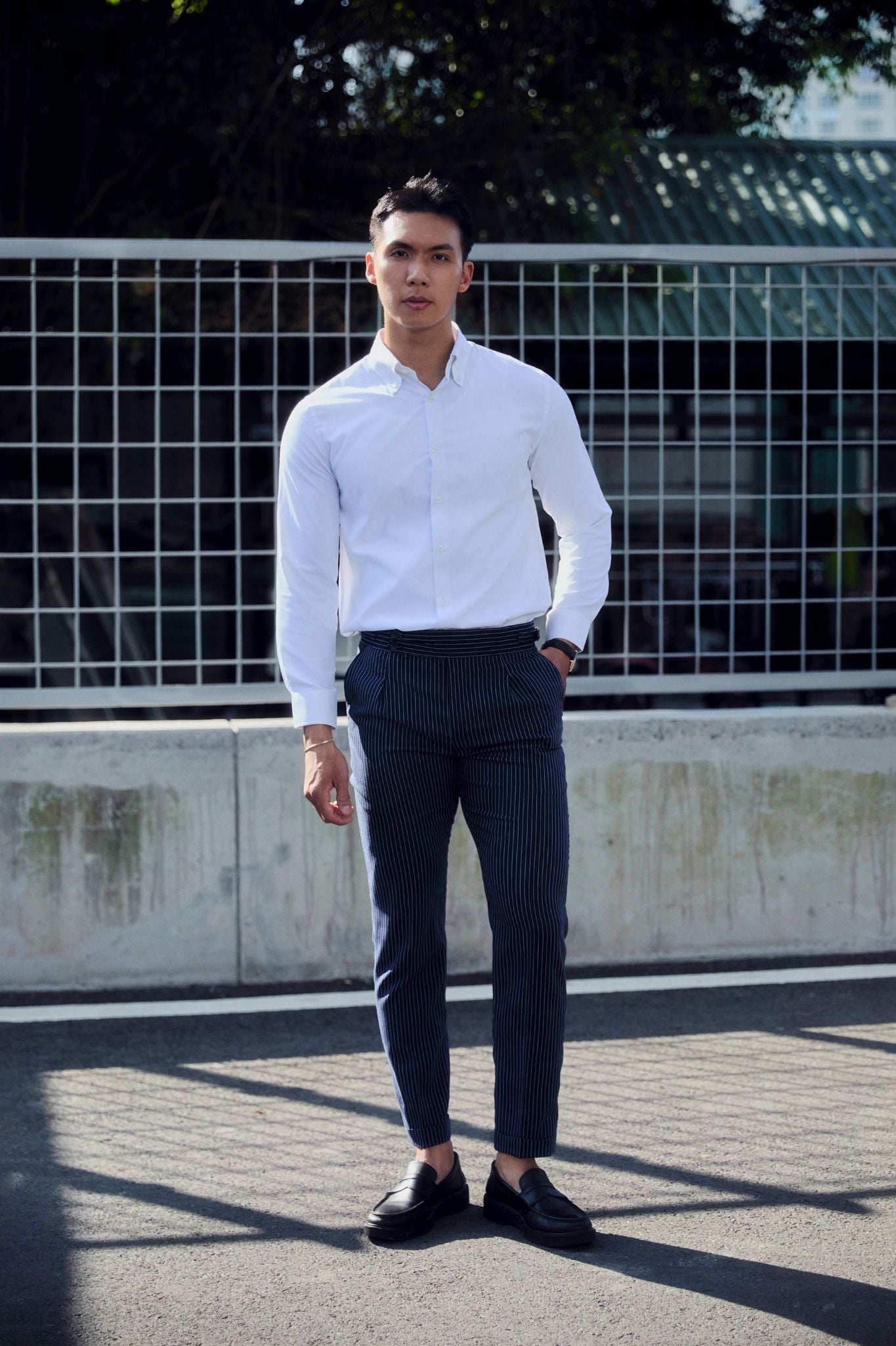  Quần Tây Sidetab Formal Stripes 