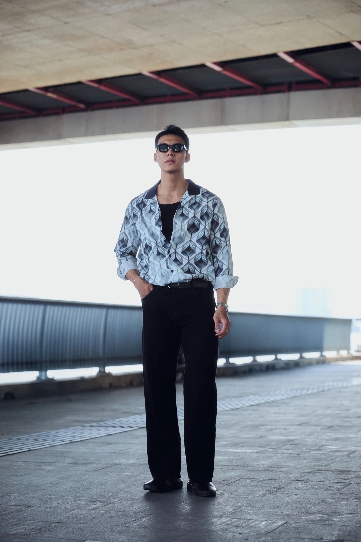 Áo Sơ Mi Cuban Diamond Effect Tropical