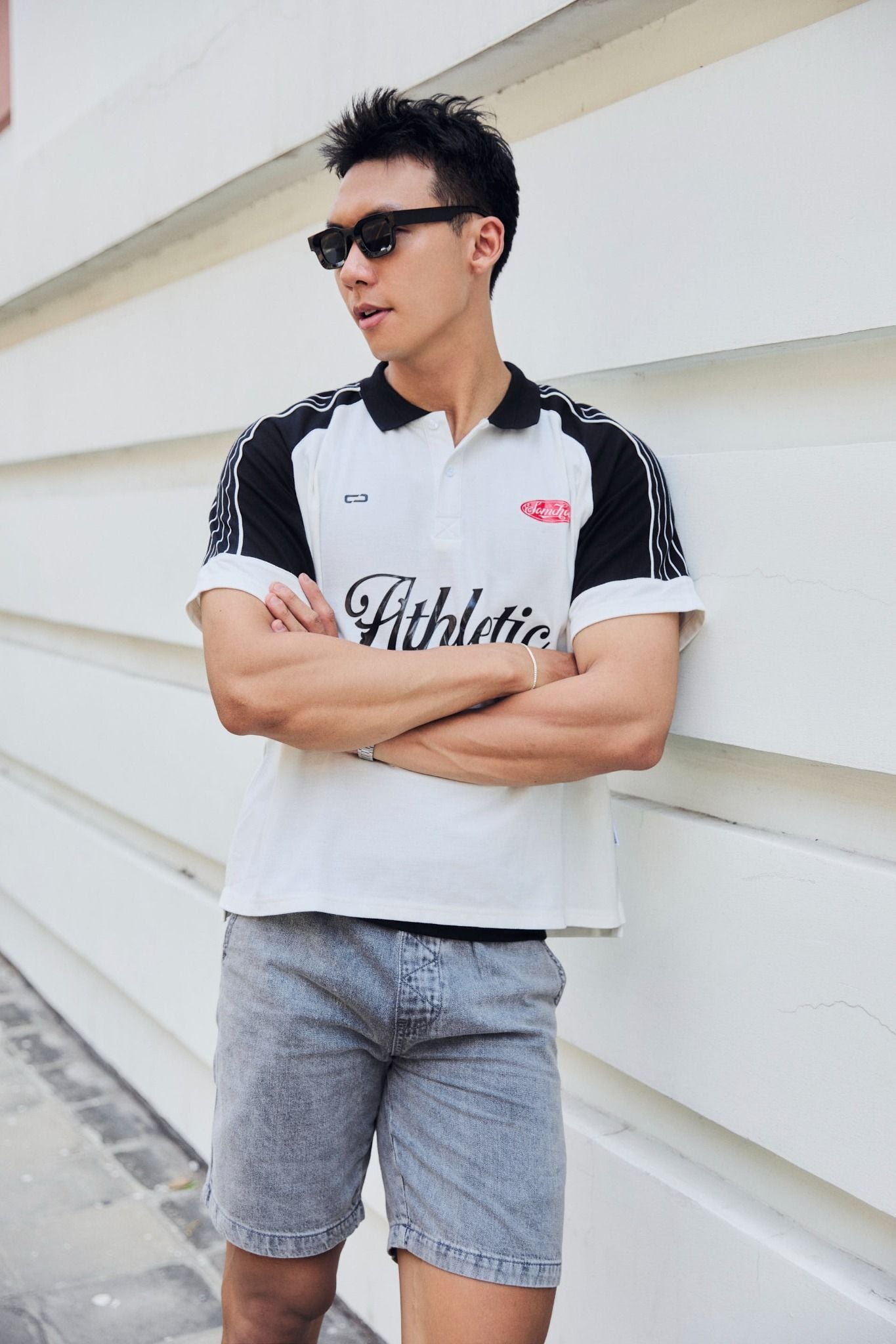 Quần Short Denim White String