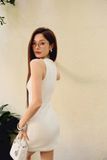 Đầm Ngắn Sleeveless Knit Mini Button