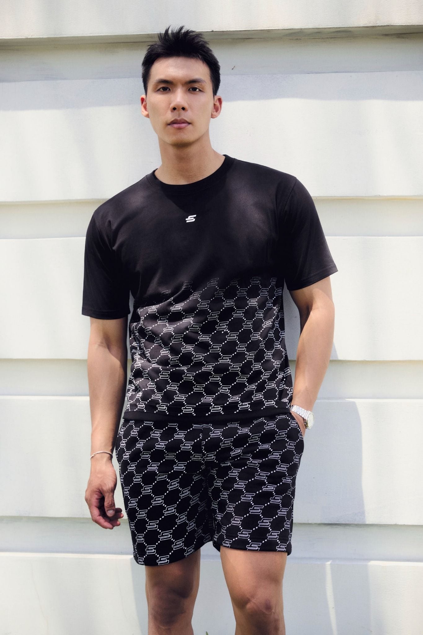  Set T-shirt Short Gradient Mono Effect 