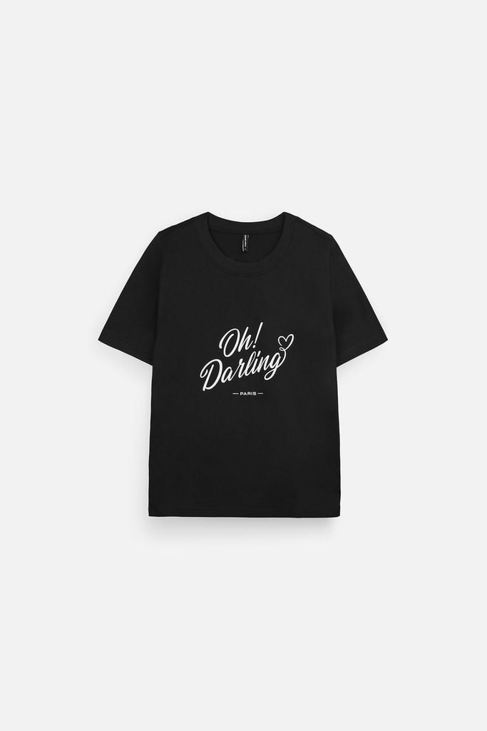  Áo Thun Oh Darling Black White 