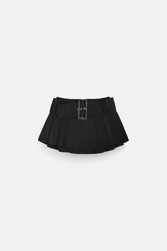  Chân Váy Ngắn Silver Buckle 