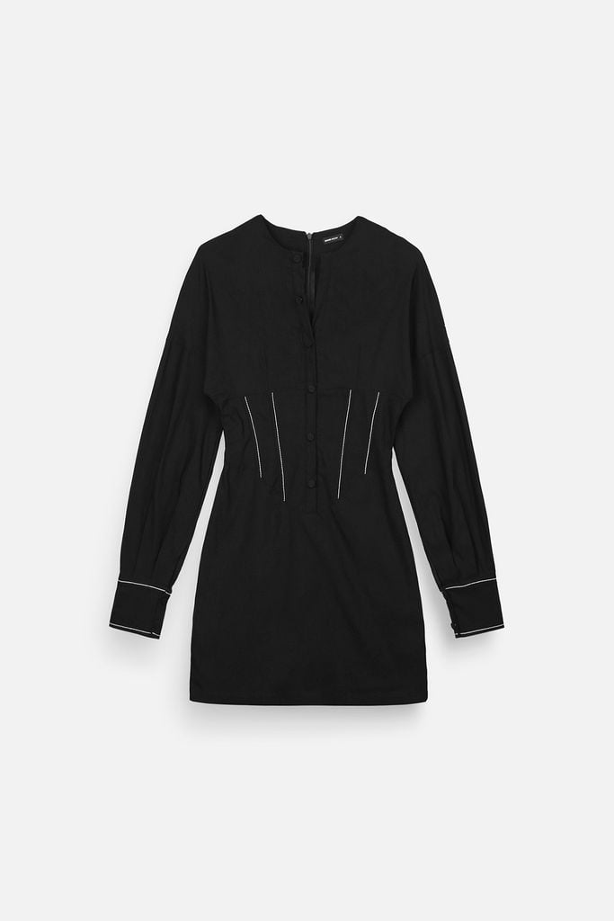  Đầm Ngắn Long Sleeves Corset Form 