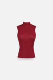 Áo Highneck Sleeveless Black Red