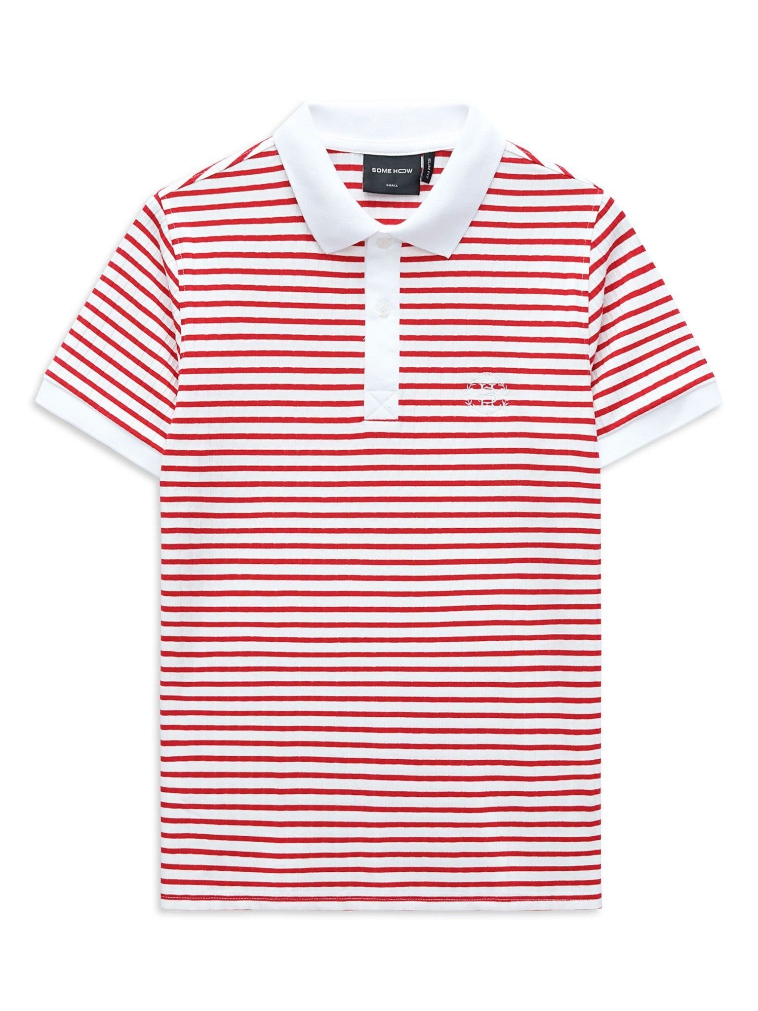 Áo Polo Red Horizontal Stripes
