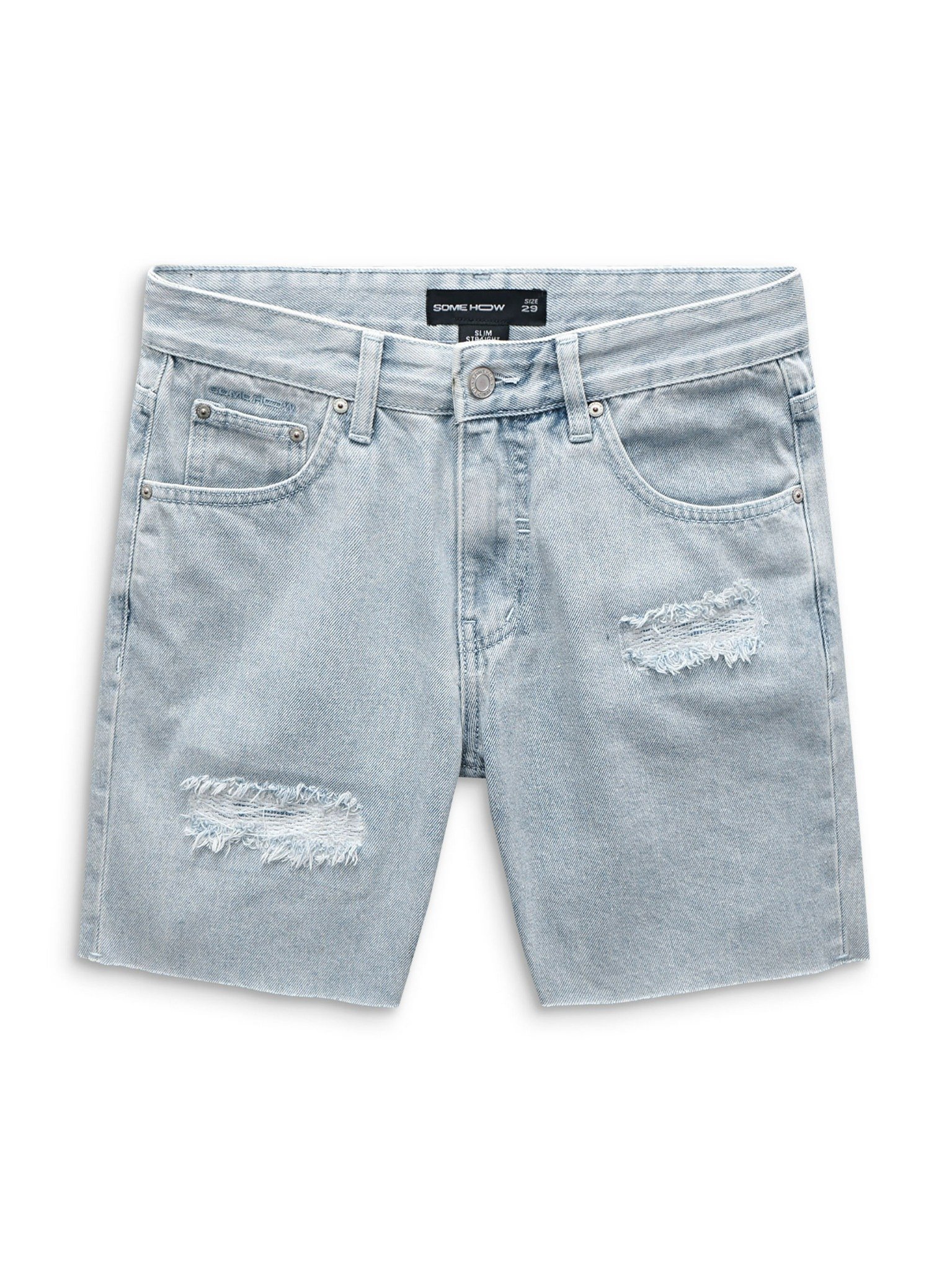 Quần Short Denim Blue On Distressed