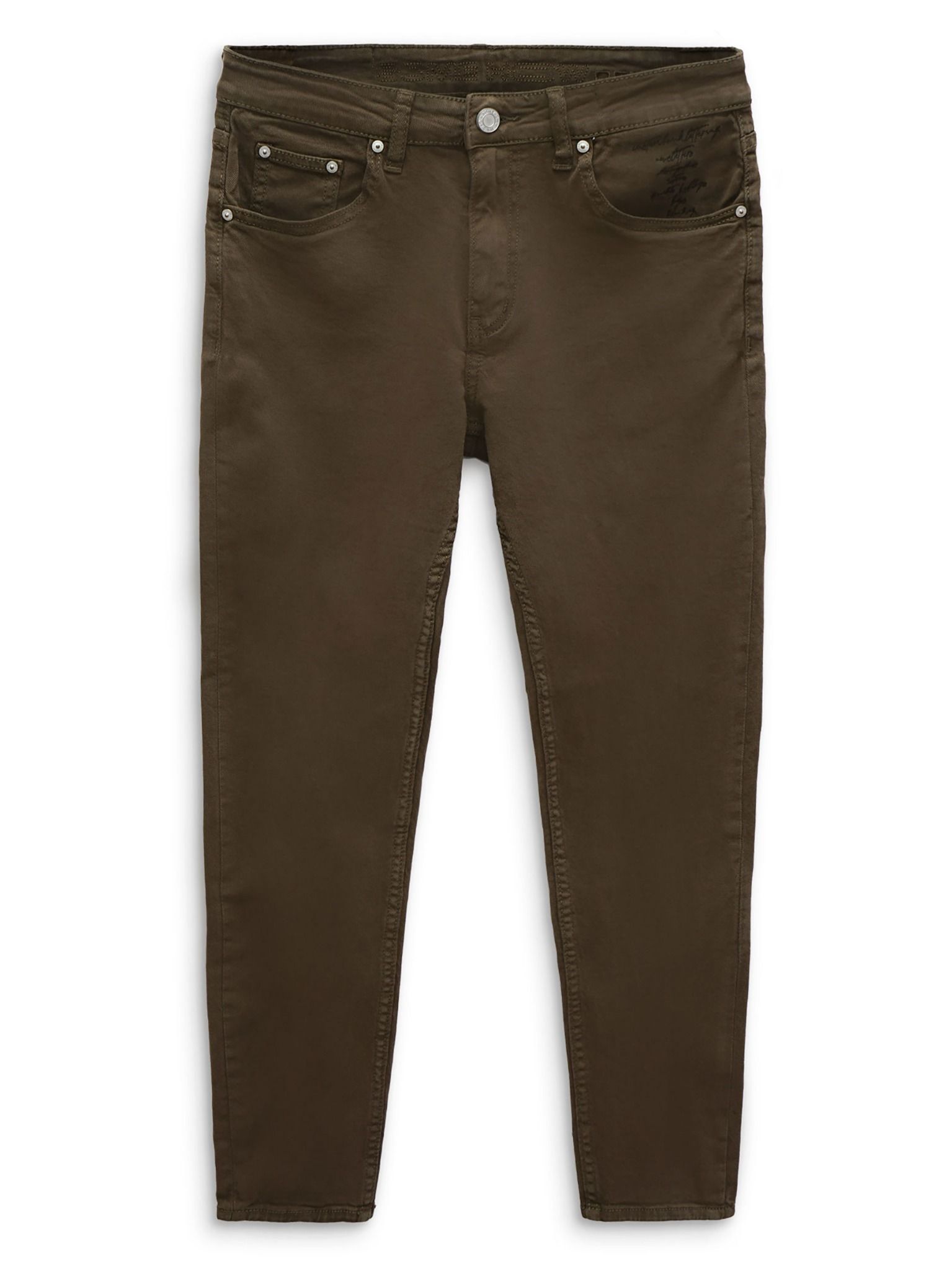 Quần Jean Skinny Lettering Brown