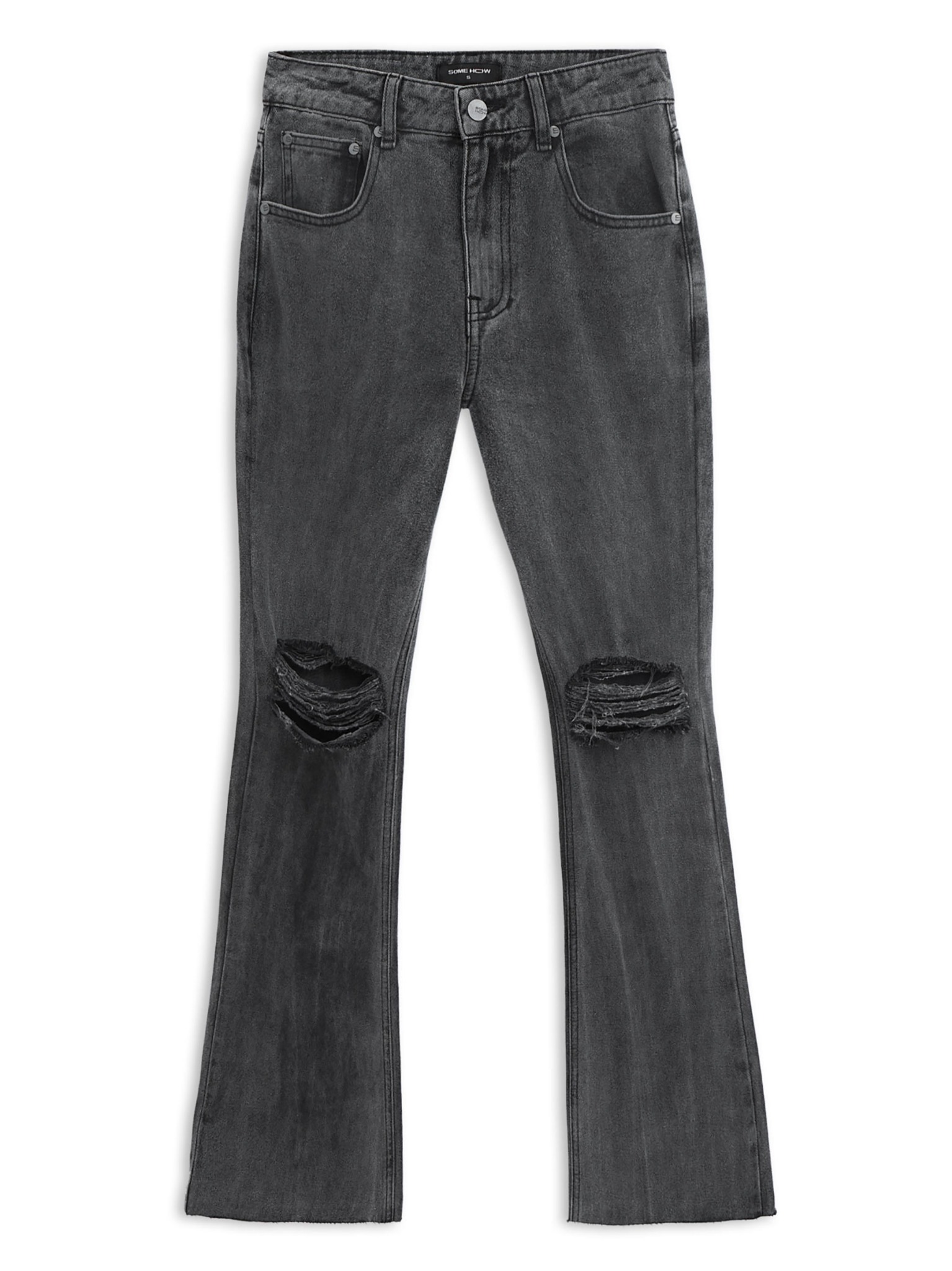 Quần Jean Flare Ripped Dark Grey