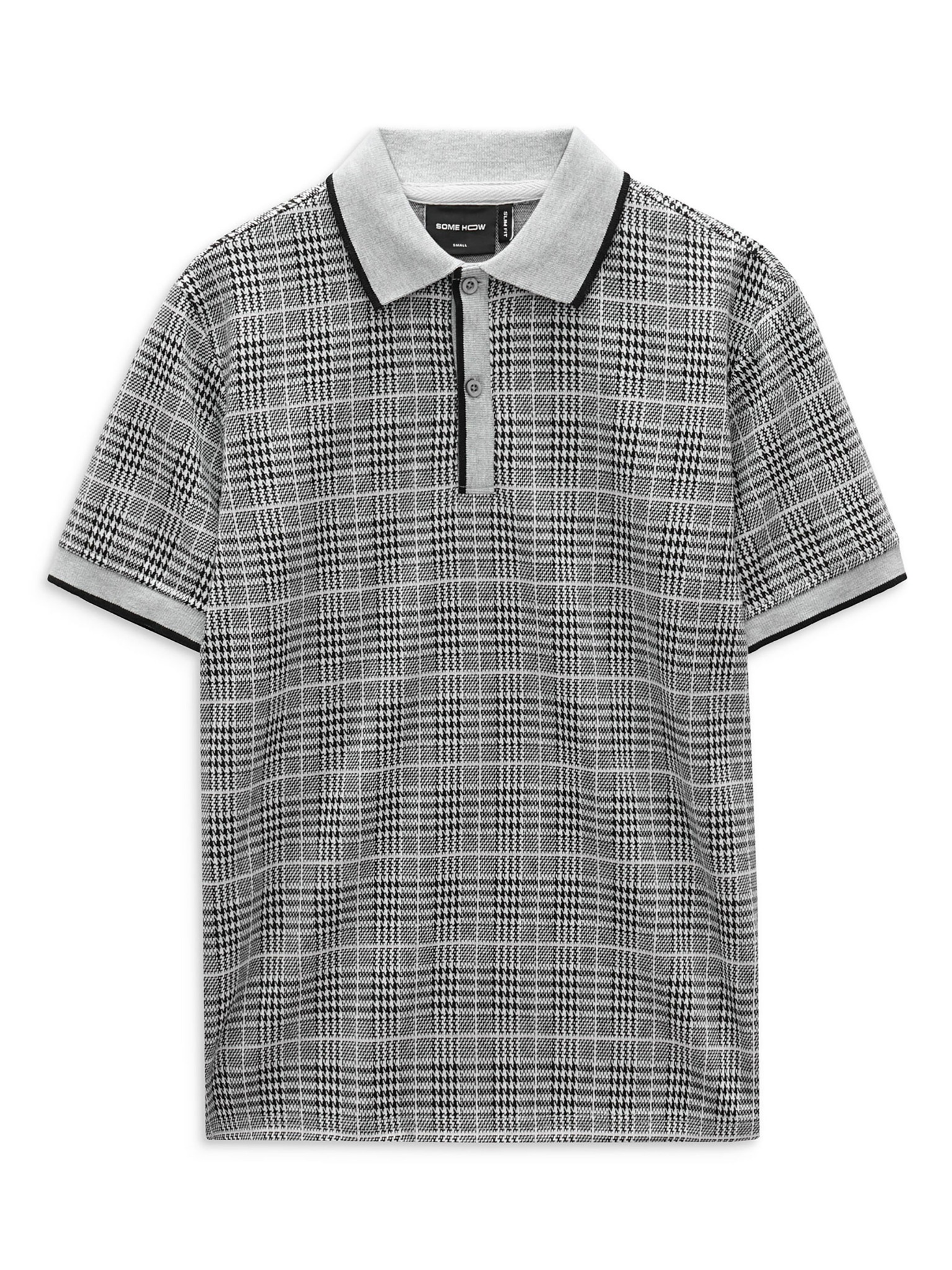 Set Polo Short Grey Check